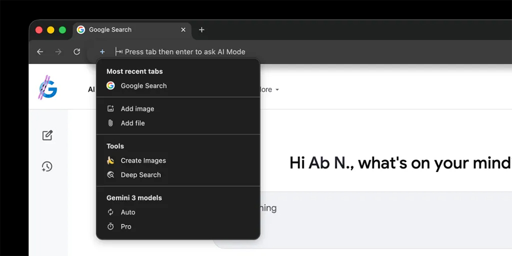 Google 在 Chrome 網址列新增完整 AI 模式提示框 - 電腦王阿達 Google 在 Chrome 網址列新增完整 AI 模式提示框 - 電腦王阿達