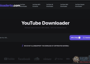 Downloaderto 能下載 YouTube、Facebook、TikTok 等超過 1000 個網站 MP4、MP3 免費線上工具，影片最高支援 4K