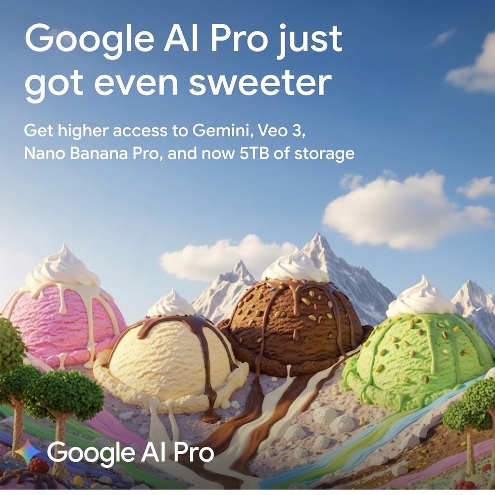 Google 宣布免費為 Google AI Pro 升級為 5TB 雲端空間,現有訂閱用戶也享有 - 電腦王阿達 Google 宣布免費為 Google AI Pro 升級為 5TB 雲端空間,現有訂閱用戶也享有 - 電腦王阿達