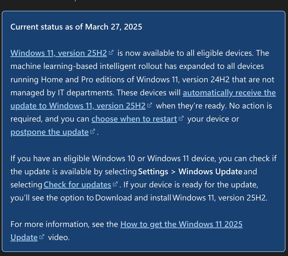 躲不掉了!微軟正在強制將所有 Windows 11 家用 PC 升級到 25H2 版本 - 電腦王阿達 躲不掉了!微軟正在強制將所有 Windows 11 家用 PC 升級到 25H2 版本 - 電腦王阿達