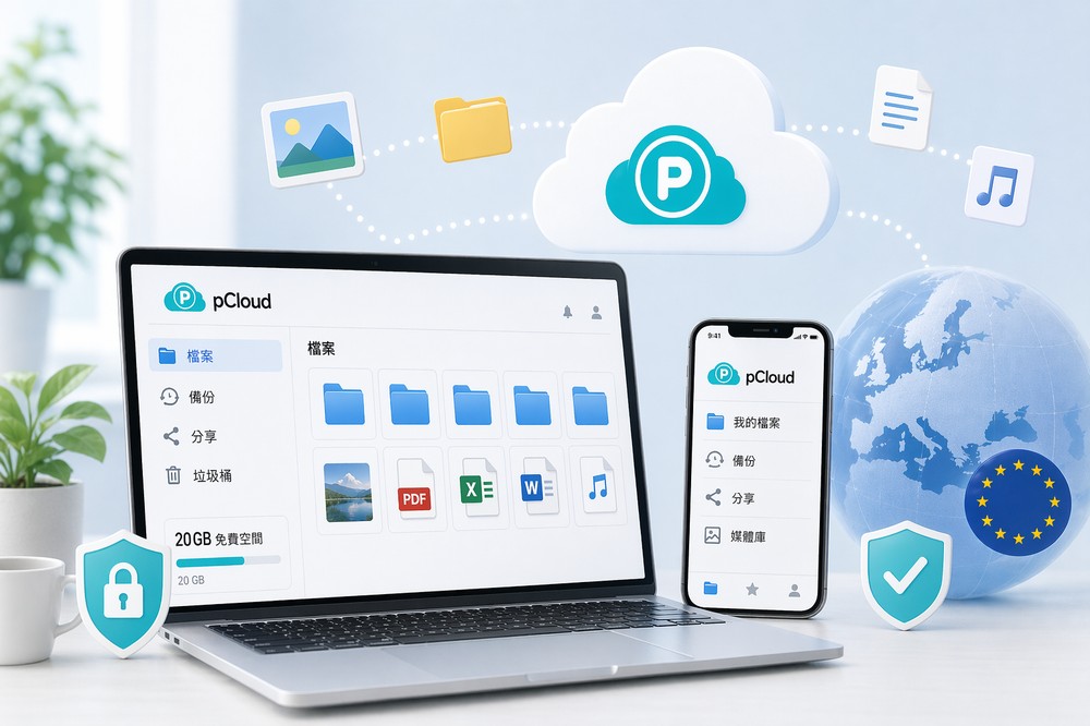 pCloud 推出註冊即可獲得 20GB 免費雲端空間活動,資料儲存在歐盟 - 電腦王阿達 pCloud 推出註冊即可獲得 20GB 免費雲端空間活動,資料儲存在歐盟 - 電腦王阿達