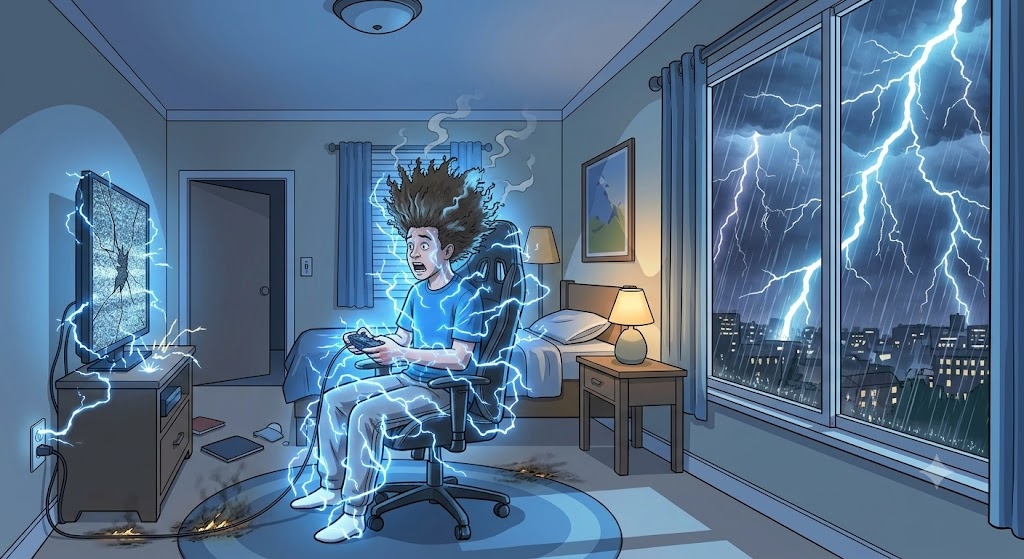 13歲少年在家中玩遊戲遭雷擊！所幸檢查後毫髮無傷 - 電腦王阿達