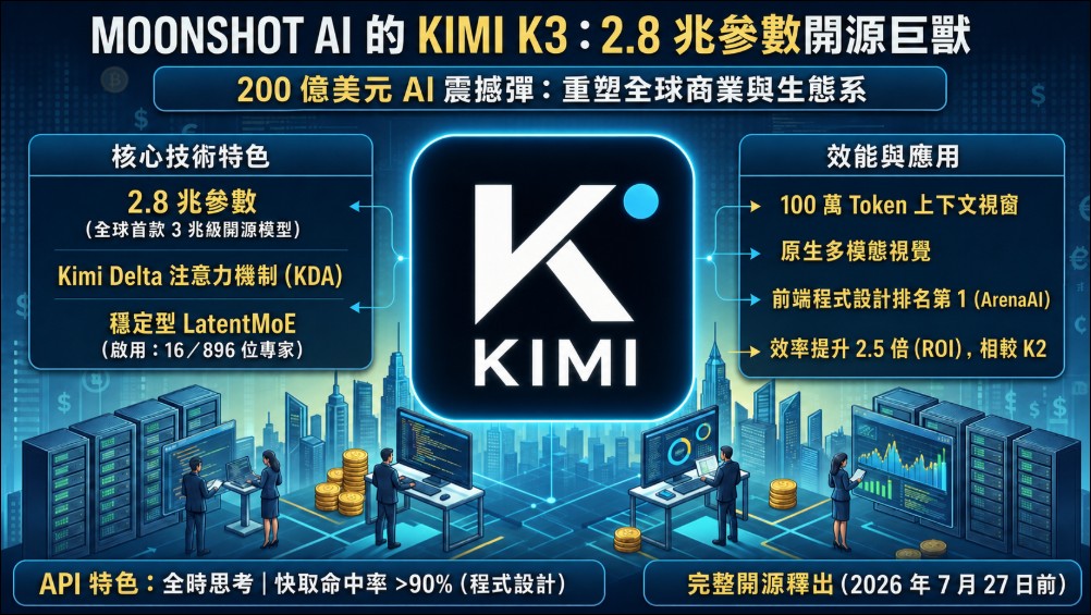 最強開源模型 Kimi K3 登頂前端程式碼競技場:網友反餽表現超越 Claude Fable 5 與 GPT-5.6 Sol - 電腦王阿達 最強開源模型 Kimi K3 登頂前端程式碼競技場:網友反餽表現超越 Claude Fable 5 與 GPT-5.6 Sol - 電腦王阿達