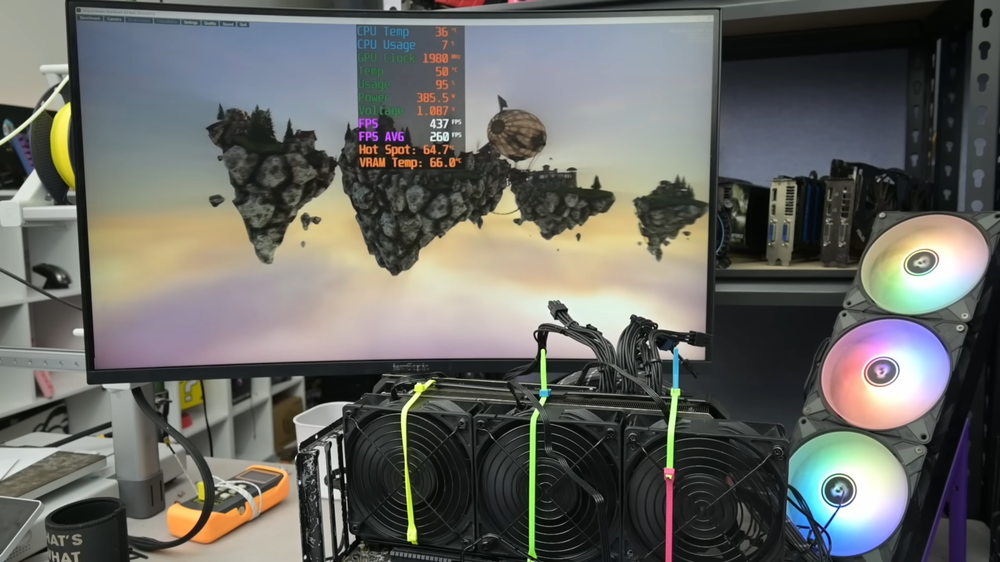 最徒勞無功的改裝?RTX 3080 裝滿 11 個風扇與一體式水冷後,溫度暴降 30 度但 FPS 卻提升不到 5 - 電腦王阿達 最徒勞無功的改裝?RTX 3080 裝滿 11 個風扇與一體式水冷後,溫度暴降 30 度但 FPS 卻提升不到 5 - 電腦王阿達
