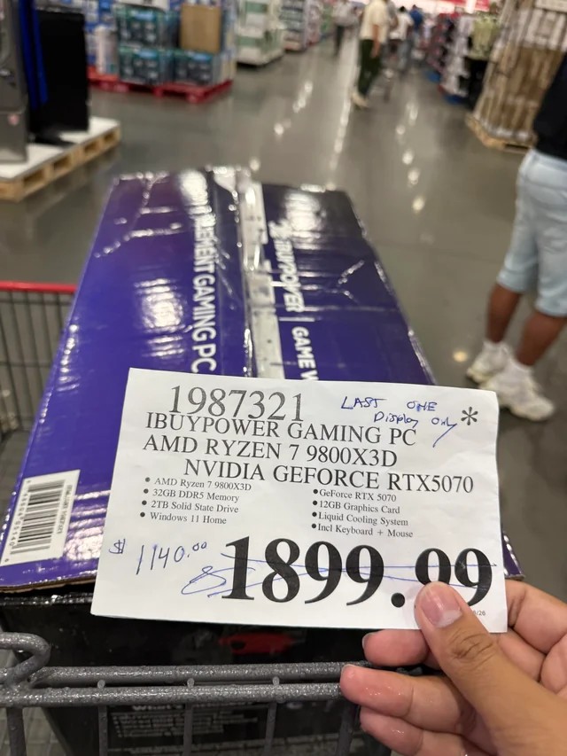 好香!國外網友在 Costco 以不到 4 萬台幣買到 Ryzen 9800X3D + RTX 5070 遊戲電腦,還配備 32GB DDR5 - 電腦王阿達 好香!國外網友在 Costco 以不到 4 萬台幣買到 Ryzen 9800X3D + RTX 5070 遊戲電腦,還配備 32GB DDR5 - 電腦王阿達