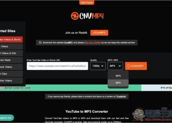 CNVMP3 免費且無廣告 YouTube 影片與 MP3 音樂下載工具，也支援 FB、TikTok 等多平台