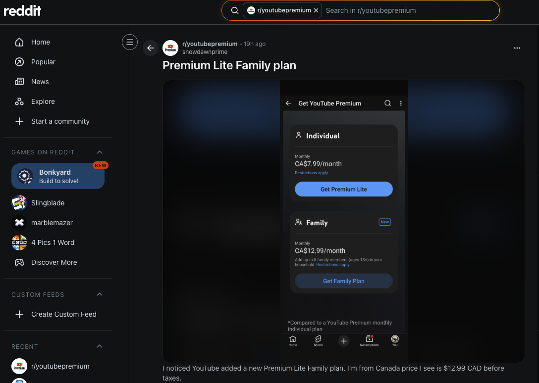 Google 疑似在測試 YouTube Premium Lite 家庭方案,價格只要標準版約一半 - 電腦王阿達 Google 疑似在測試 YouTube Premium Lite 家庭方案,價格只要標準版約一半 - 電腦王阿達