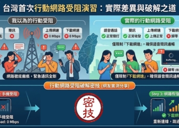 台灣首次行動網路受阻演習，實際網速表現與破解密技
