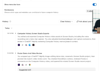ChatGPT 推出 Computer History 功能，會記住你在 Mac 上做過什麼事，還能接著完成工作