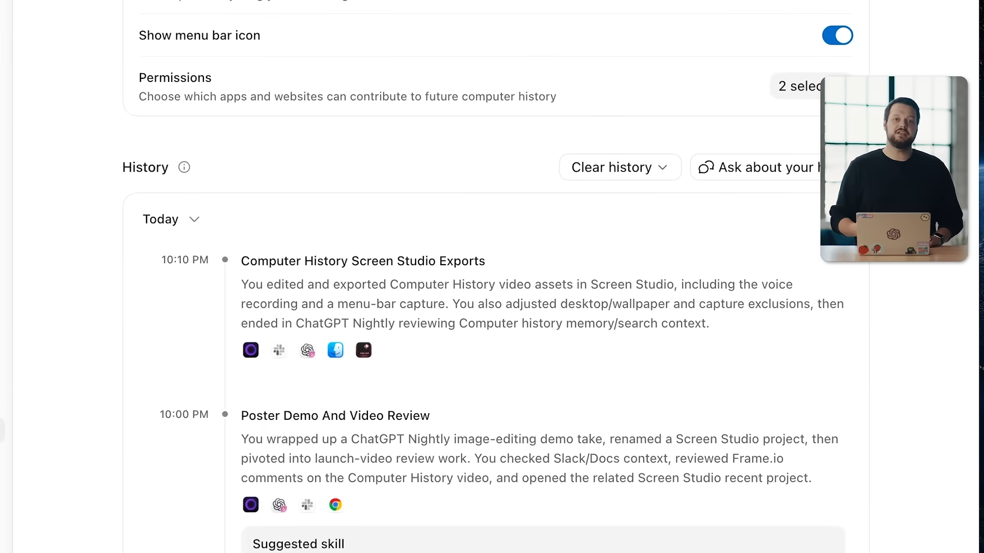 ChatGPT 推出 Computer History 功能,會記住你在 Mac 上做過什麼事,還能接著完成工作 - 電腦王阿達 ChatGPT 推出 Computer History 功能,會記住你在 Mac 上做過什麼事,還能接著完成工作 - 電腦王阿達