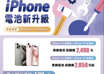 iStore推出 iPhone 電池升級優惠，現折$500，兩人同行再折$500！