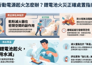 行動電源起火該怎麼辦? 高鐵及捷運車廂發生鋰電池火災正確處理指南