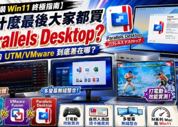 Mac 執行 Windows 11：Parallels Desktop、VMware Fusion 與 UTM 比較