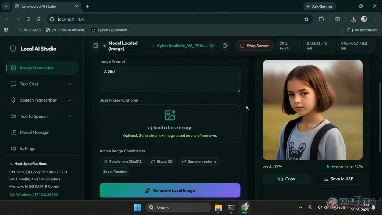 USB 隨身碟跑整套本地 AI:Uncensored AI Studio 把圖像生成、LLM、語音全打包 - 電腦王阿達 USB 隨身碟跑整套本地 AI:Uncensored AI Studio 把圖像生成、LLM、語音全打包 - 電腦王阿達