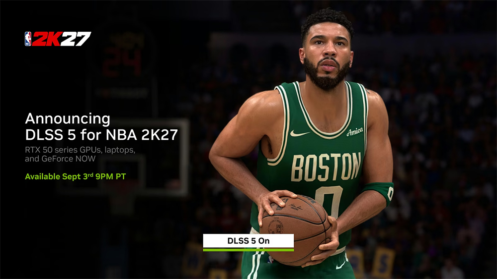 NVIDIA DLSS 5 將於 9/3 與《NBA 2K27》一同上線,不改畫風視覺效果更逼真 - 電腦王阿達 NVIDIA DLSS 5 將於 9/3 與《NBA 2K27》一同上線,不改畫風視覺效果更逼真 - 電腦王阿達