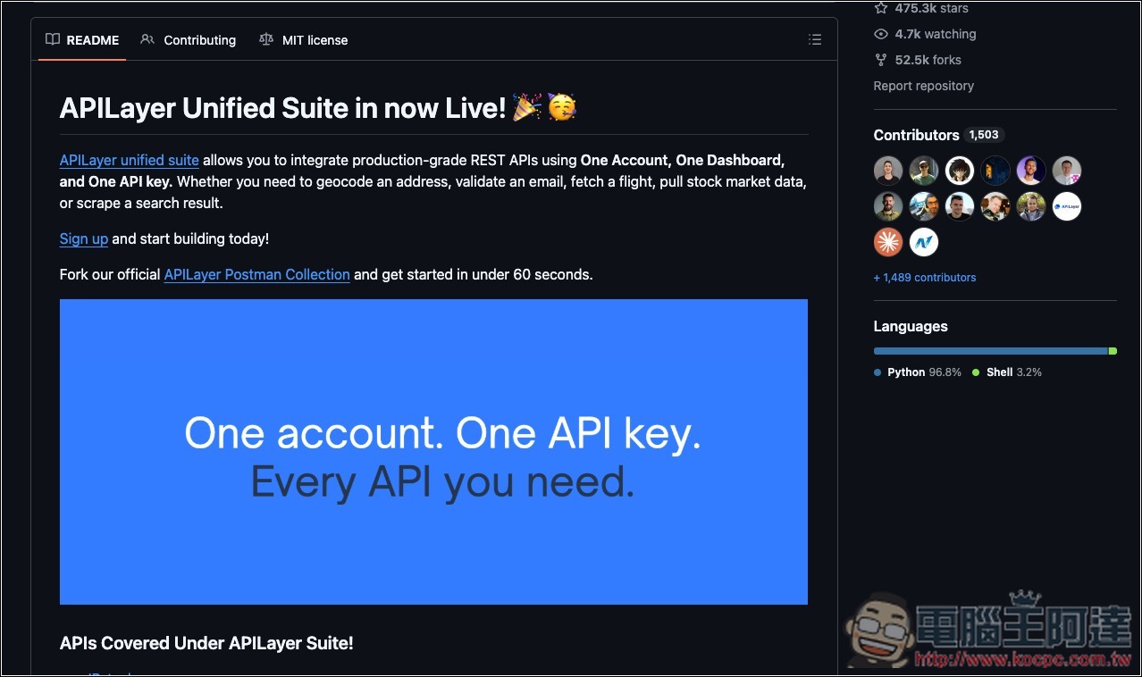 超過 47 萬人收藏的免費 API 資源庫!Public APIs 收錄各種類型 API,幾乎什麼資源都找得到 - 電腦王阿達 超過 47 萬人收藏的免費 API 資源庫!Public APIs 收錄各種類型 API,幾乎什麼資源都找得到 - 電腦王阿達