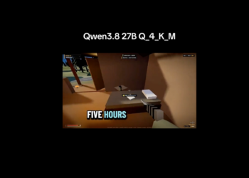國外網友用 RTX 3090 跑本地 Qwen3.8-27B，5 小時就做出第一人稱殭屍射擊遊戲