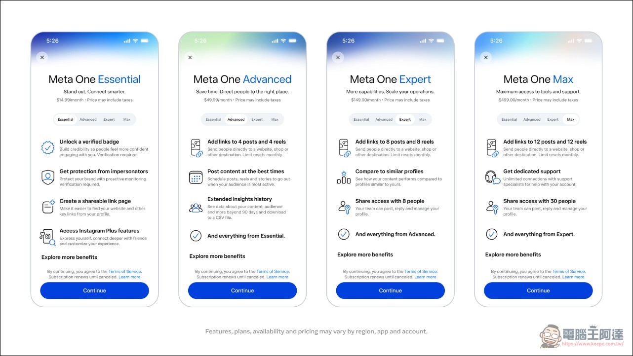 Meta 在台灣推出訂閱服務 Meta One,月費 49 元起解鎖 AI 進階功能 - 電腦王阿達 Meta 在台灣推出訂閱服務 Meta One,月費 49 元起解鎖 AI 進階功能 - 電腦王阿達
