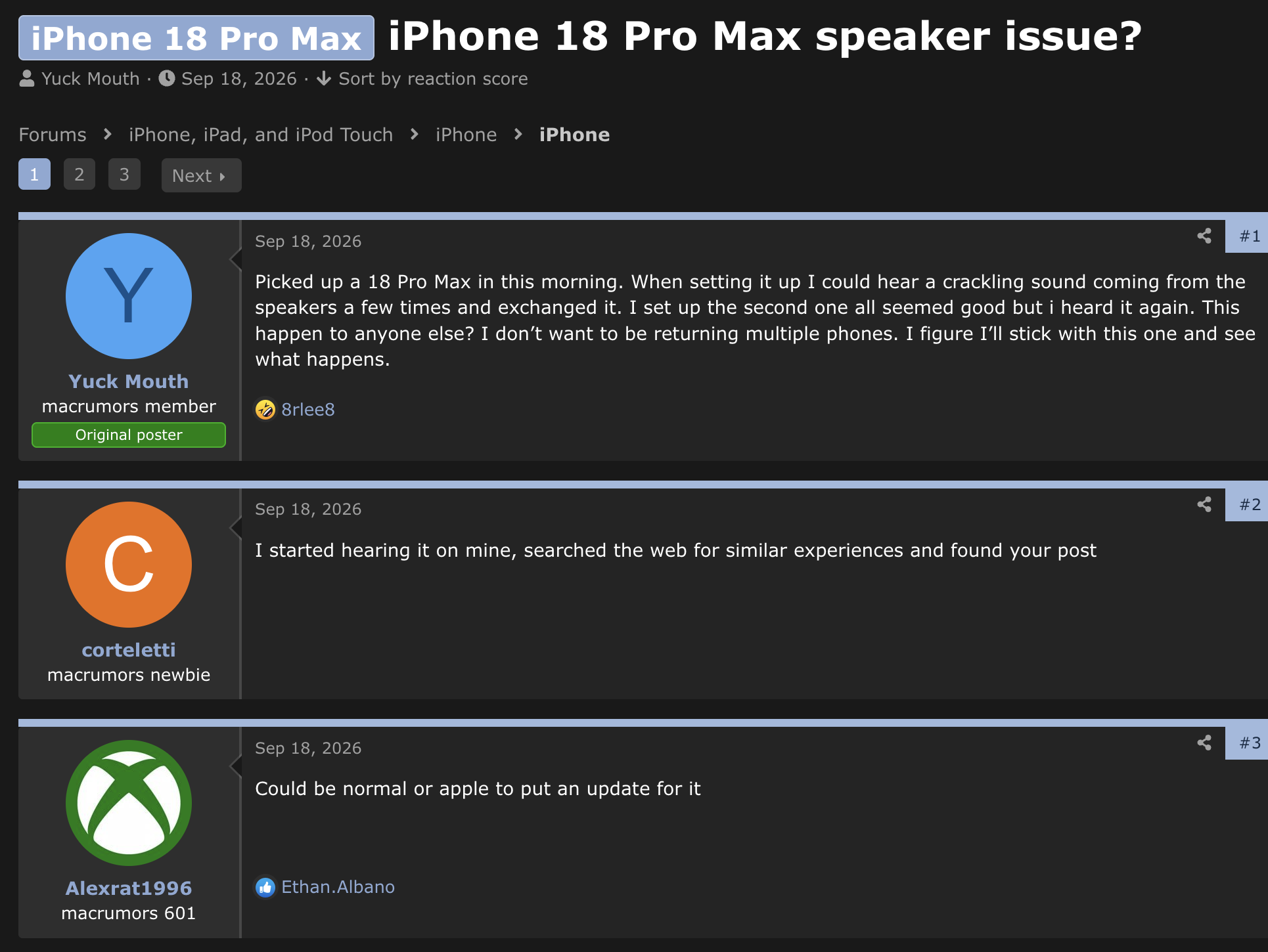 iPhone 18 Pro 傳詭異爆音災情!滑畫面、調亮度都會「喀一聲」,換新機也沒用 - 電腦王阿達 iPhone 18 Pro 傳詭異爆音災情!滑畫面、調亮度都會「喀一聲」,換新機也沒用 - 電腦王阿達