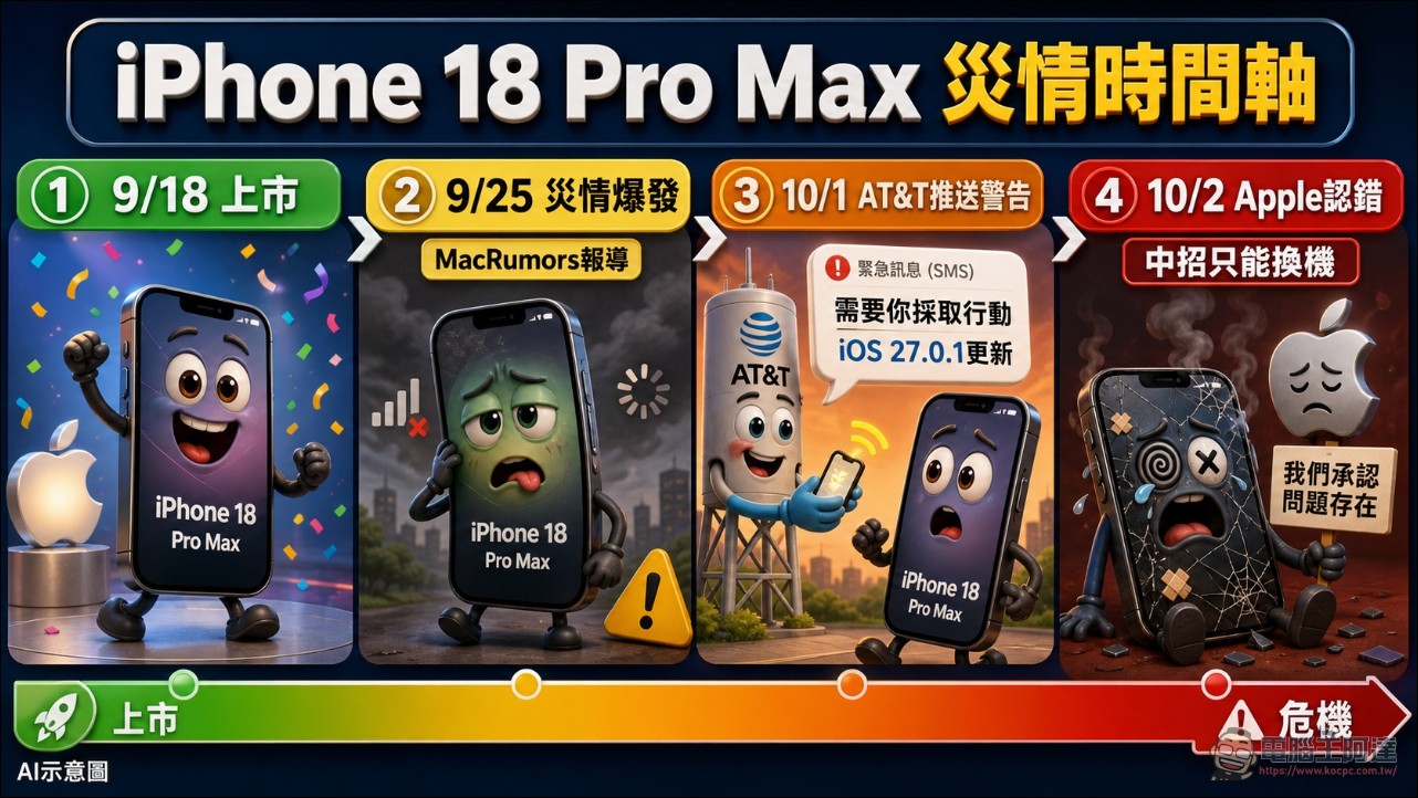 美國 iPhone 18 Pro Max 驚爆網路斷線災情,蘋果認了:中招只能換機 - 電腦王阿達 美國 iPhone 18 Pro Max 驚爆網路斷線災情,蘋果認了:中招只能換機 - 電腦王阿達