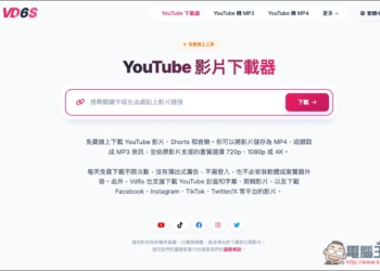 VD6S 超好用 YouTube 免費下載器，影片、音樂格式都支援，還內建剪輯功能
