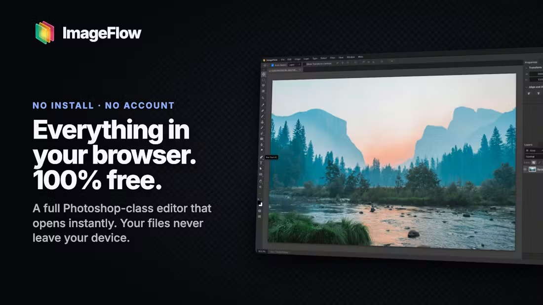 超強 Photoshop 替代工具!ImageFlow.dev 開瀏覽器就能用,支援 PSD 編輯還內建 AI 功能 - 電腦王阿達 超強 Photoshop 替代工具!ImageFlow.dev 開瀏覽器就能用,支援 PSD 編輯還內建 AI 功能 - 電腦王阿達
