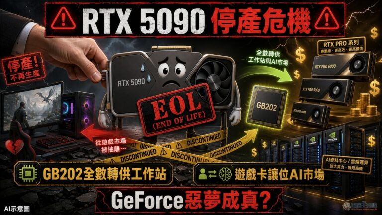 傳NVIDIA即將停產RTX 5090：GB202晶片產能全讓給更賺的工作站顯卡
