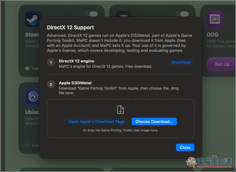 MaPC 讓你用 Mac 玩 Windows 遊戲更輕鬆!免複雜設定,整合 Steam、Epic、GOG 等平台 - 電腦王阿達 MaPC 讓你用 Mac 玩 Windows 遊戲更輕鬆!免複雜設定,整合 Steam、Epic、GOG 等平台 - 電腦王阿達