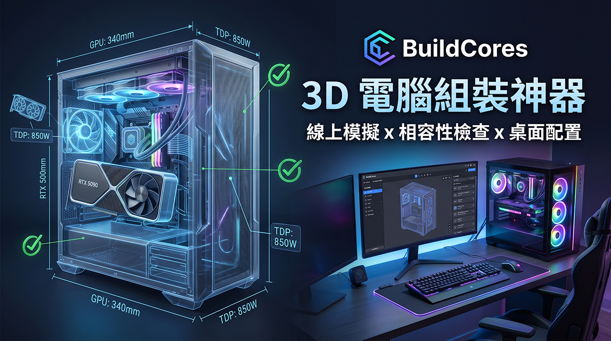 組裝電腦不用再盲猜!「BuildCores」免費 3D 線上組機,防翻車、防買錯的神級工具 - 電腦王阿達 組裝電腦不用再盲猜!「BuildCores」免費 3D 線上組機,防翻車、防買錯的神級工具 - 電腦王阿達