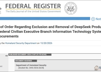 美國國土安全部下令聯邦文職機構全面移除 DeepSeek：連「用 DeepSeek 做的第三方服務」一起禁