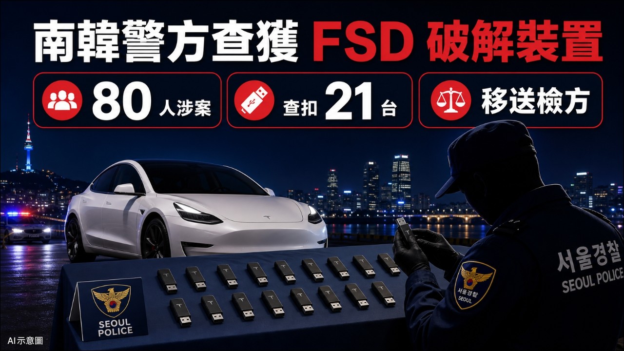 南韓 80 名特斯拉車主因使用特殊設備解鎖 FSD 功能,遭警方移送 - 電腦王阿達 南韓 80 名特斯拉車主因使用特殊設備解鎖 FSD 功能,遭警方移送 - 電腦王阿達